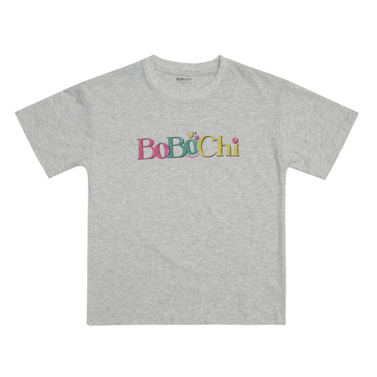 Bobochi Pebble Gray Signature Logo T-Shirt