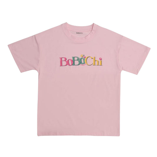 Bobochi Pastel Pink Signature Logo T-Shirt
