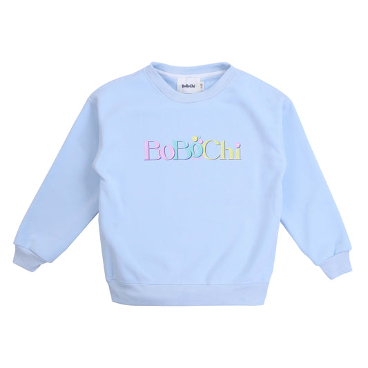 Bobochi Pastel Blue Signature Logo SweatShirt