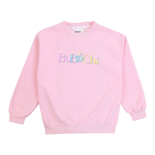 Bobochi Pastel Pink Signature Logo SweatShirt